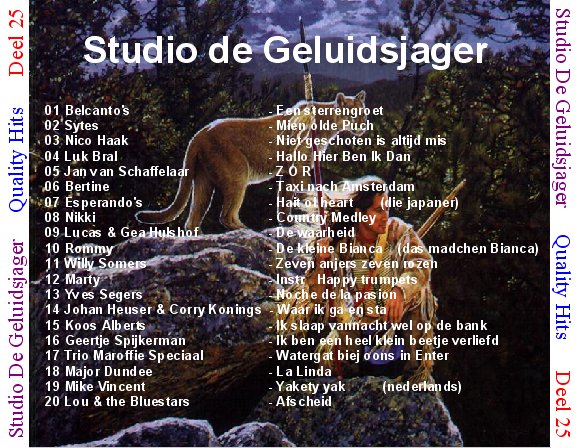 Quality Hits  Geluidsjager Deel 25 : Back